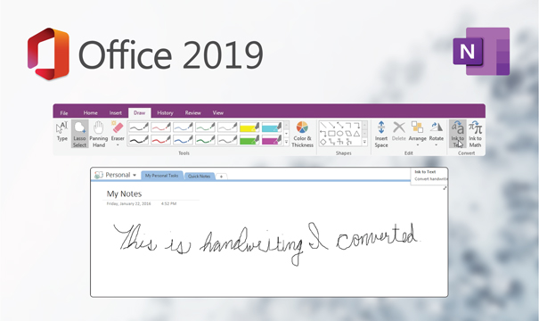 OneNote 2019 Listing office files
