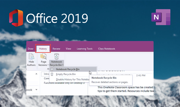 OneNote 2019 Easily organize your notebooks