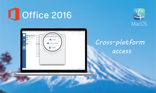 Office Home and Business 2016 for Mac Share files using OneDrive