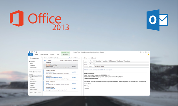Outlook 2013 Reply to a message from the play panel
