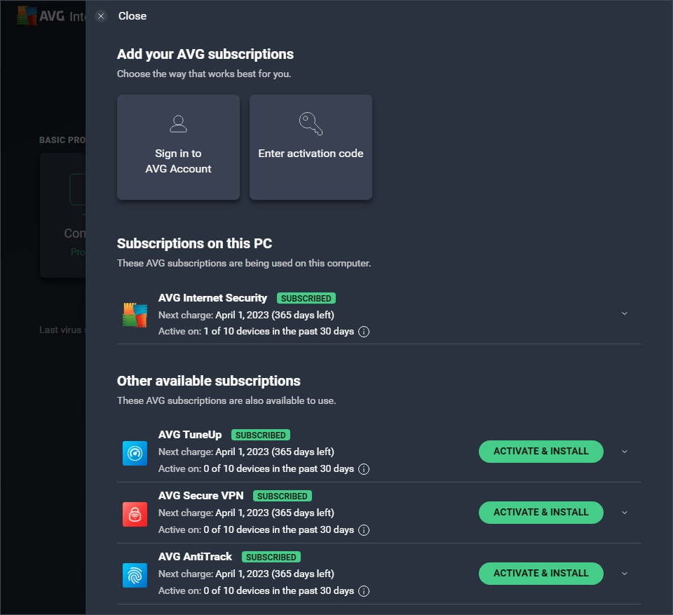 AVG Internet Security